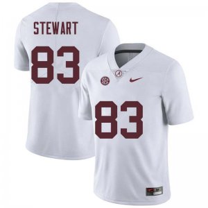 NCAA Men's Alabama Crimson Tide #83 Cam Stewart Stitched College Nike Authentic White Football Jersey LO17W64GT